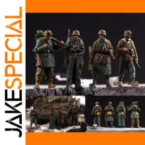 1/72 Scale Resin German Winter Soldier Figures 4pcs