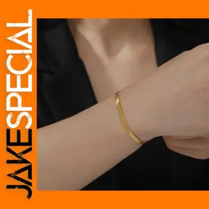 Gold Color Stainless Steel Snake Chain Bracelet