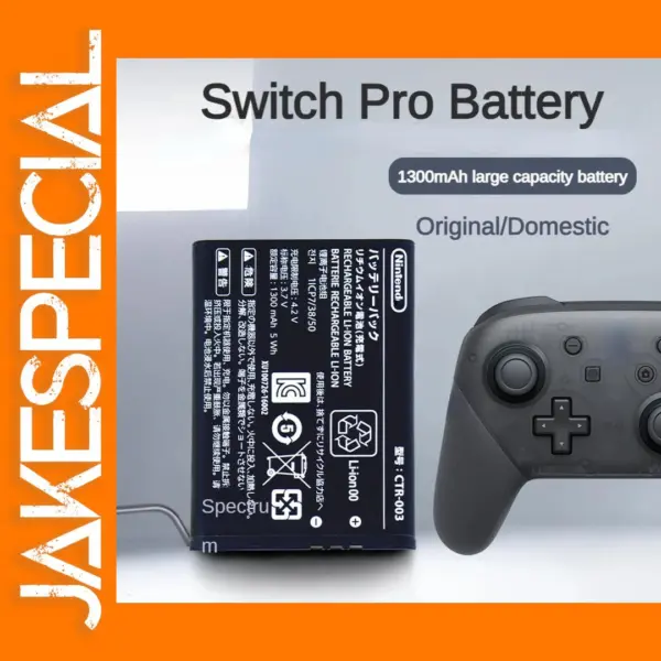 1800mAh Battery for Nintendo Switch Pro Controller
