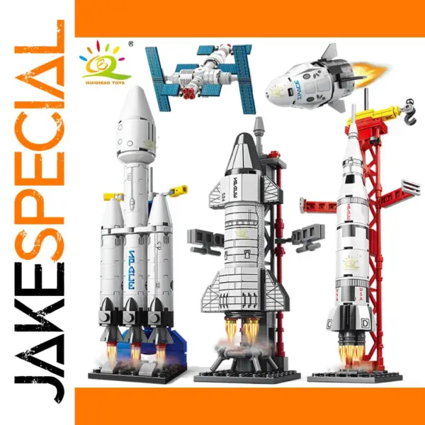HUIQIBAO Mini Space Rocket Model Building Set