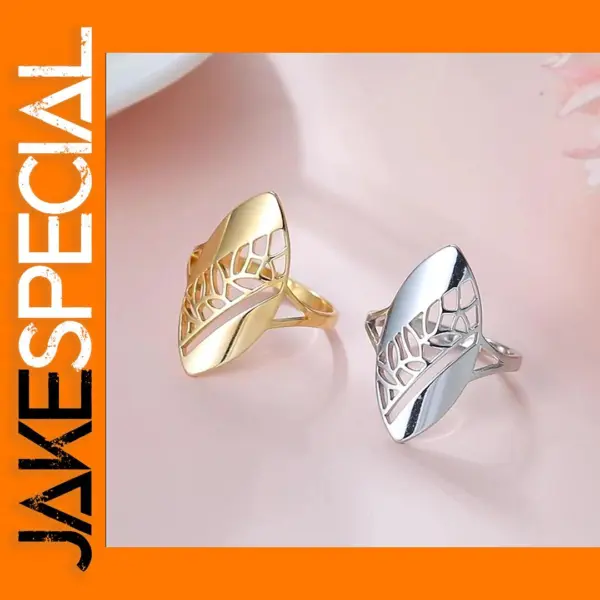 Trendy Stainless Steel Geometric Rings for Women