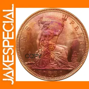 Great Britain 1881 One Penny Replica Coin