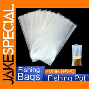 50PCS PVA Water Soluble Bait Bags 7x14cm