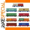 HO Scale Flat Car with 20ft and 40ft Containers