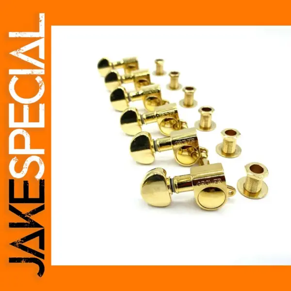 Grover L6 Chrome and Gold Tuner Key for Electric Guitar