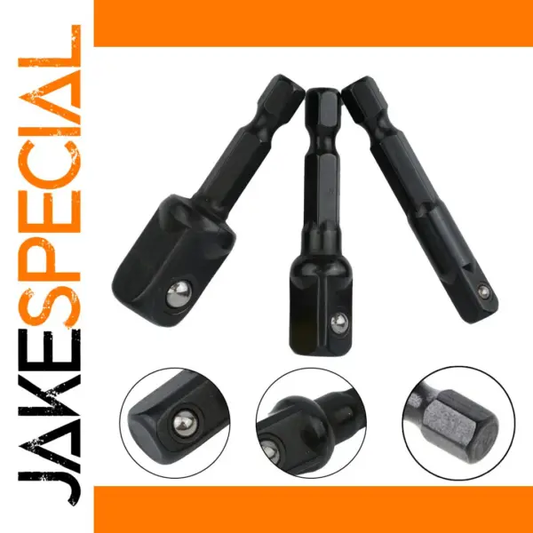 3PCS Hex Shank Impact Socket Adapter Set