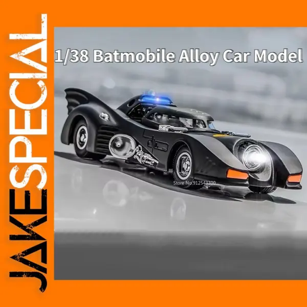1/38 Batmobile Alloy Diecast Toy Car Model