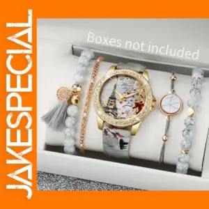 5Pcs Women's Quartz Watch Set V248 with Bracelets