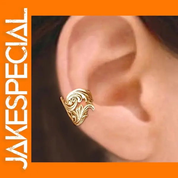 Ethnic Pattern Clip Earrings for Women