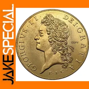 George II Gold 5 Guineas Replica Coin