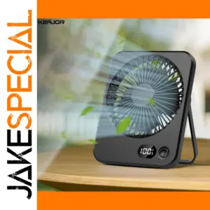 Portable USB Rechargeable Desk Fan with 5 Speeds