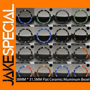 38mm Green Luminous Ceramic Watch Bezel Insert
