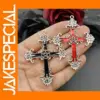 Gothic Cross Enamel Charms - 3pcs Set