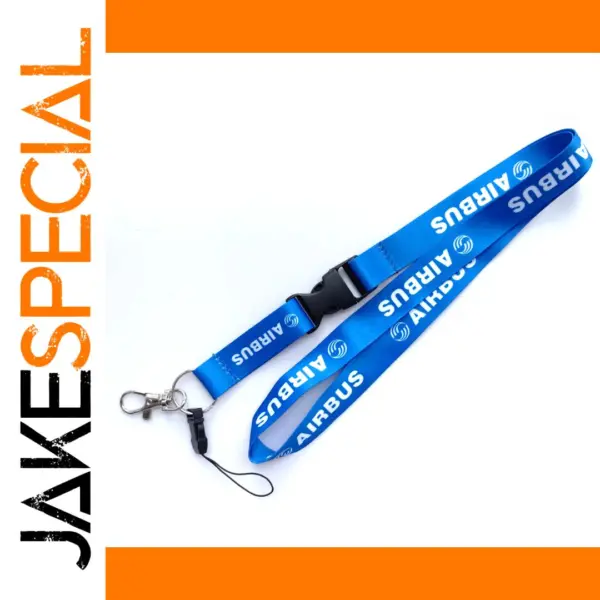 Blue AIRBUS Polyester Lanyard with Buckle