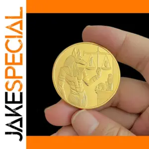 Ancient Egypt Anubis Coin with Pyramid Pattern