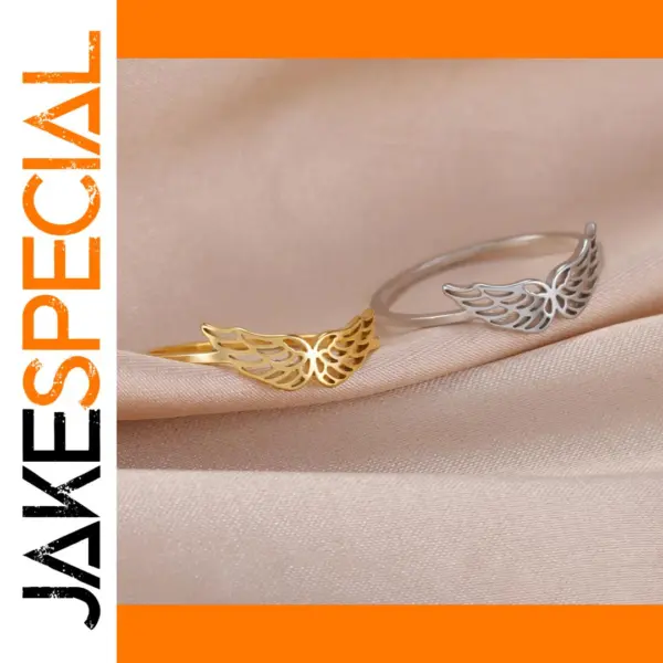 Angel Wings Stainless Steel Women’s Ring