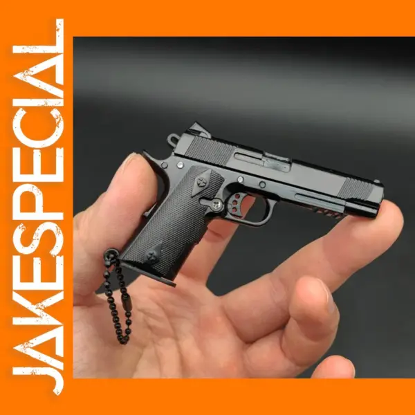 Metal Mini Kimber 1911 Gun Keychain Pendant