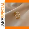 Adjustable Double-Layer Cross Zircon Ring