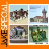 Town Scene Buildings 3D Paper Model Kit