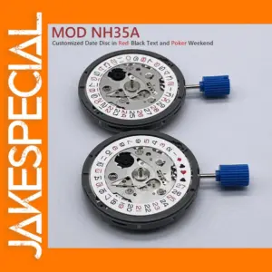 NH35A Automatic Movement with Red-Black Date Disc