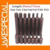 10mm Hex Shank Magnetic Torx Bit Set
