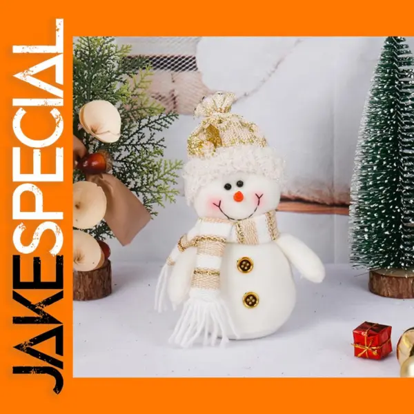 Santa Claus and Snowman Plush Dolls Set