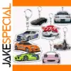 Classic Japanese Racing Cars Keychain Pendant