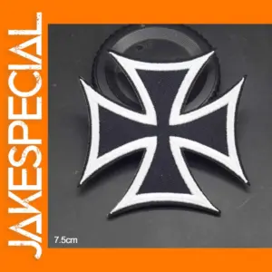 Iron-On Embroidered Iron Cross Patch