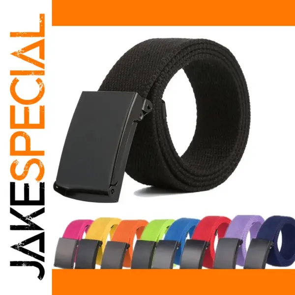 Unisex Nylon Canvas Casual Belt 120cm