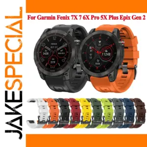 22mm 26mm Silicone Band for Garmin Fenix 7X Series