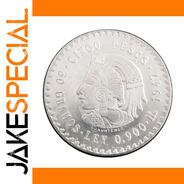 Vintage Replica Mexico 1947 Silver Coin 39mm