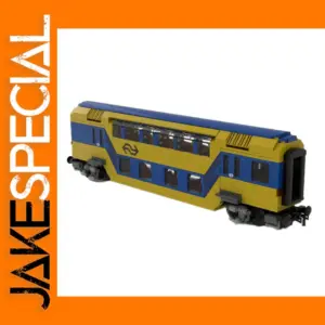 MOC Dutch NS Double Decker Train Car 940PCS