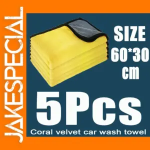 5Pcs Microfiber Car Cleaning Towels 60x30CM