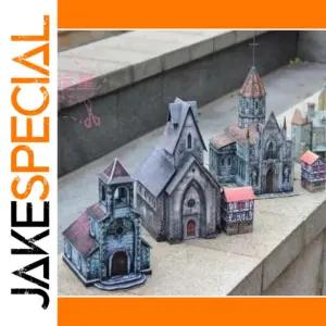 1/87 Medieval Cathedral Castle Paper Model Kit