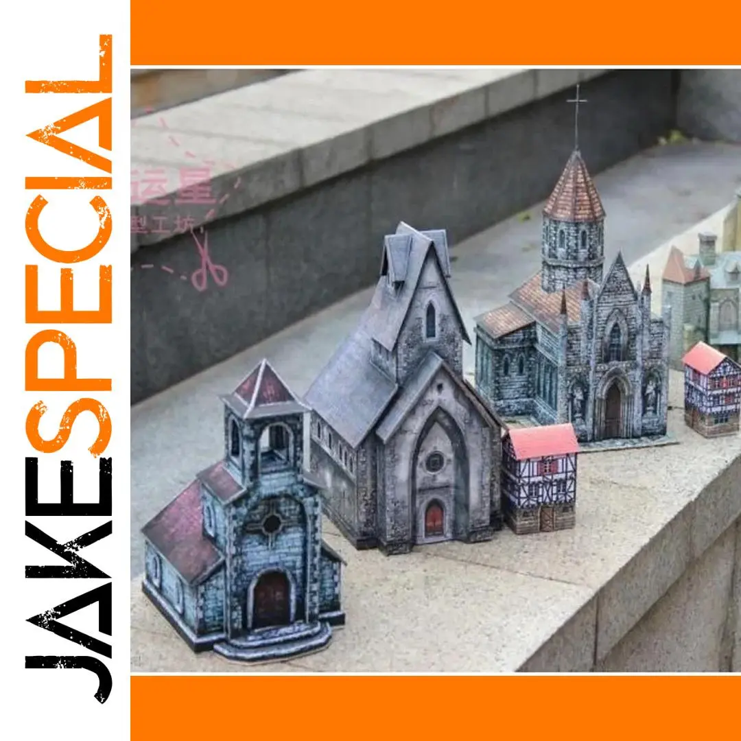 1/87 Medieval Cathedral Castle Paper Model Kit 1 1/87 Medieval Cathedral Castle Paper Model Kit