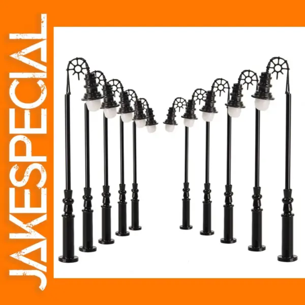 10pcs N Scale 1:160 Warm White Lamp Posts