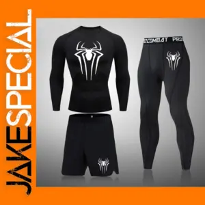 Men's Printed Compression Gym Set Outfit