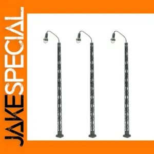 3pcs Lighted Lamp Lattice Mast for Rail Models
