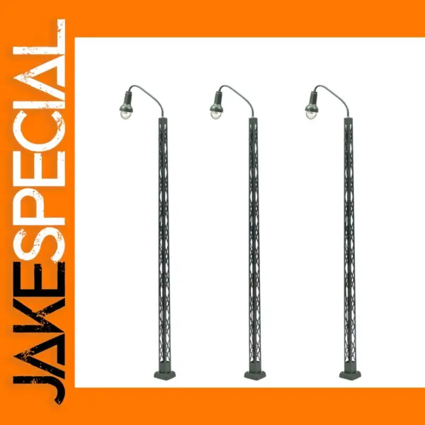 3pcs Lighted Lamp Lattice Mast for Rail Models