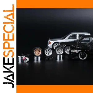 1/64 Alloy Wheel & Tire Set for Model Cars