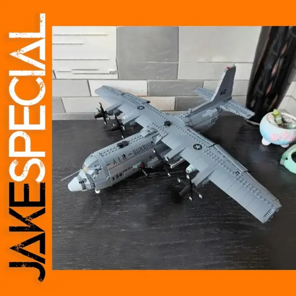 Military Air Gunship Building Toy Set 646-1713PCS