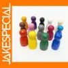 20-Piece Colorful Wooden Chess Set