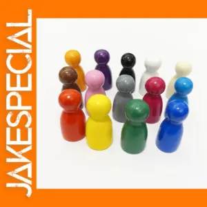 20-Piece Colorful Wooden Chess Set