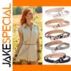 Women's Adjustable Microfiber Leather Dress Belt