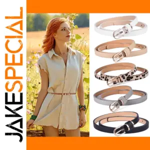 Women's Adjustable Microfiber Leather Dress Belt