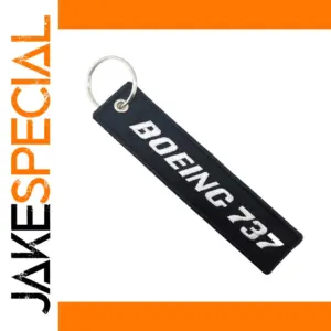Boeing 737 Double-Sided Embroidered Keychain