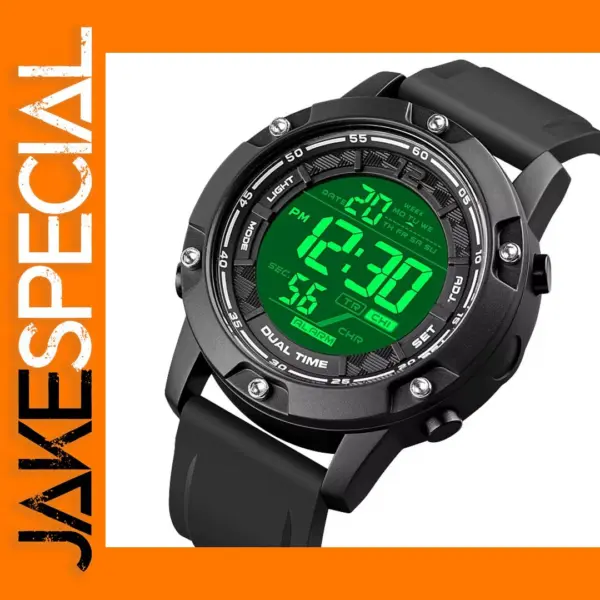 100M Waterproof Digital Sports Watch for Men