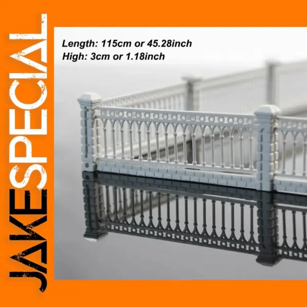1 Meter White Model Railway Fence 1:87 Scale