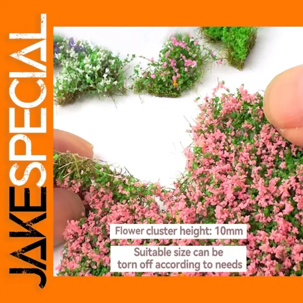 Miniature Grass Clusters for Train Layouts
