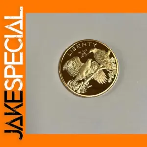10 Pcs Gold Plated Bald Eagle Replica Coins